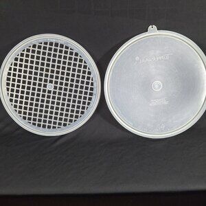 Set of Vintage #516-1 Tupperware Lid and #230-4 Strainer Insert Colander 9in Lid